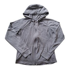 Champion Full Zip Hooded Sweatshirt | Gray | Size Large